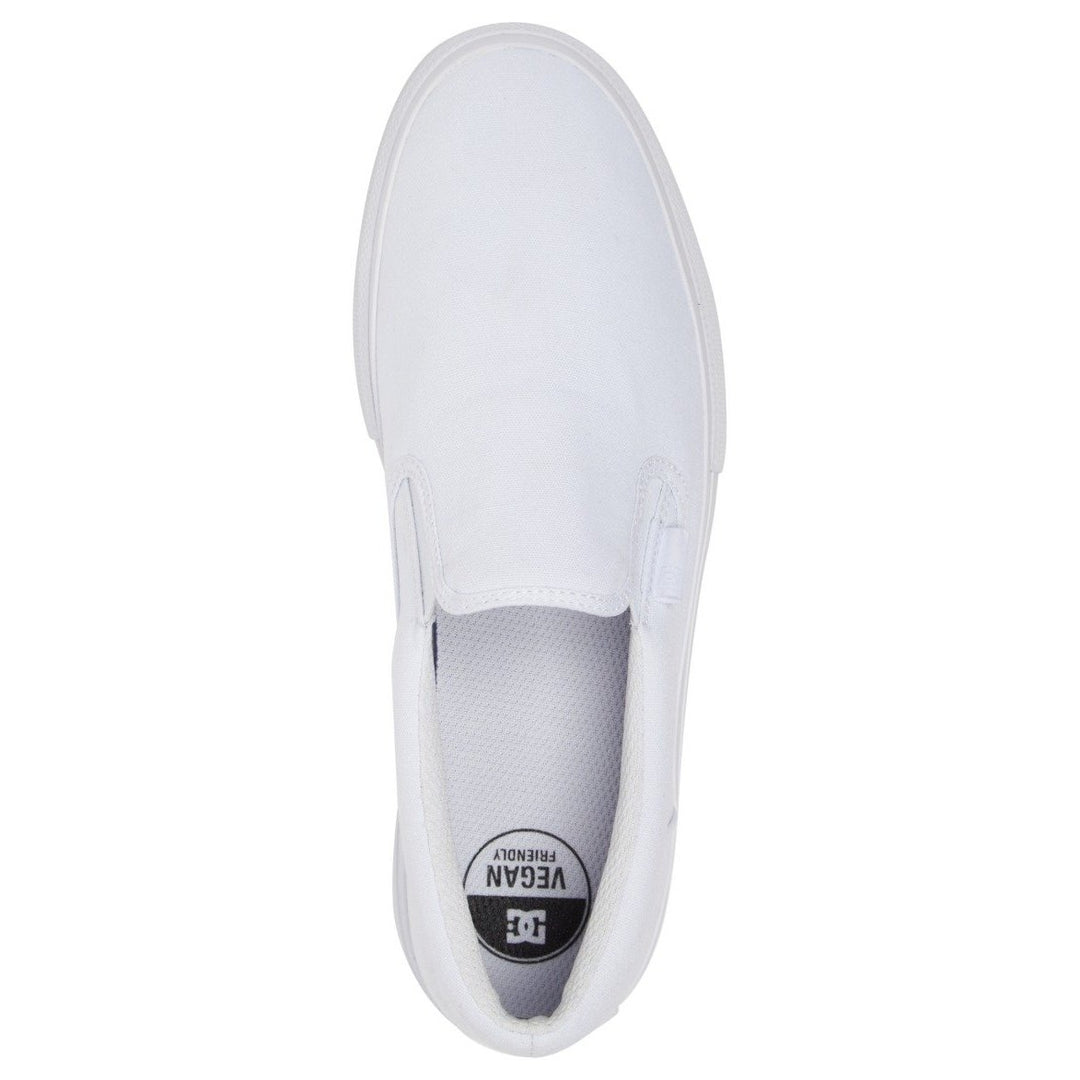 DC Shoes Mens Manual Slip-on Shoes White - ADYS300645-WHT WHITE Image 4