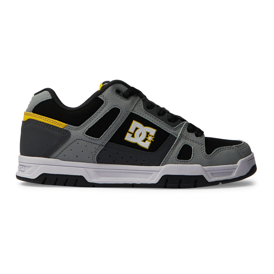 DC Shoes Mens Stag Shoes Grey/Yellow - 320188-GY1 GREY/YELLOW Image 1