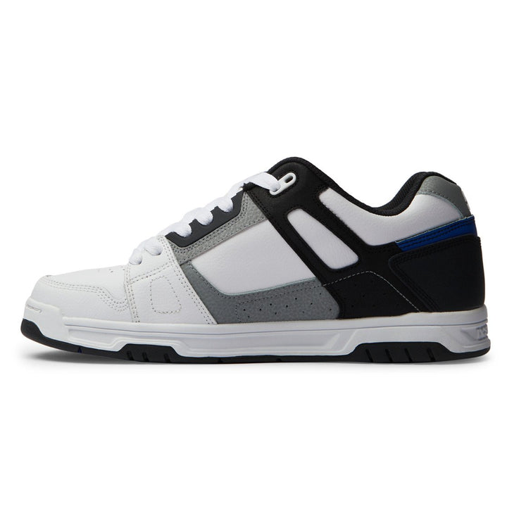 DC Shoes Mens Stag Shoes White/Grey/Blue - 320188-HYB WHITE/GREY/BLUE Image 3