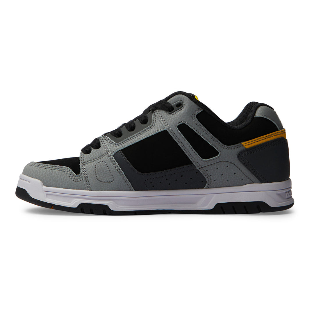 DC Shoes Mens Stag Shoes Grey/Yellow - 320188-GY1 GREY/YELLOW Image 3