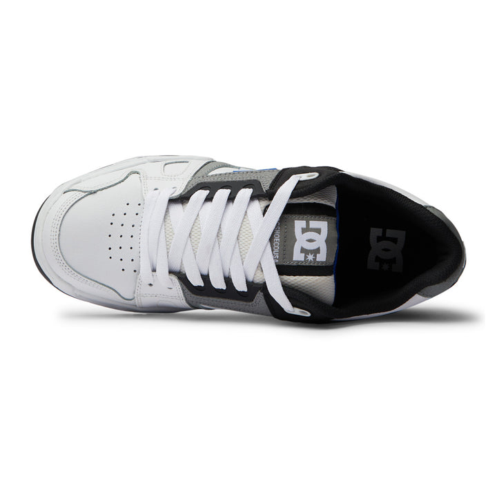 DC Shoes Mens Stag Shoes White/Grey/Blue - 320188-HYB WHITE/GREY/BLUE Image 4