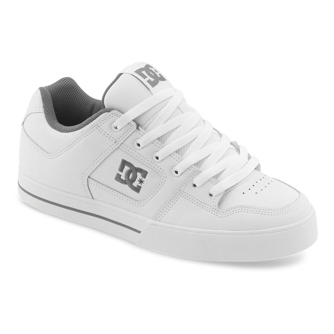 DC Shoes Mens Pure Shoes White/Battleship/White - 300660-HBW WHITE/BATTLESHIP/WHITE Image 2