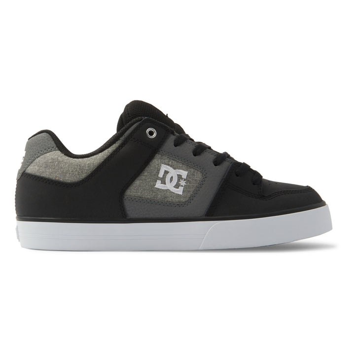 DC Shoes Mens Pure Shoes Black/White/Armor - 300660-KWA BLACK/WHITE/ARMOR Image 1