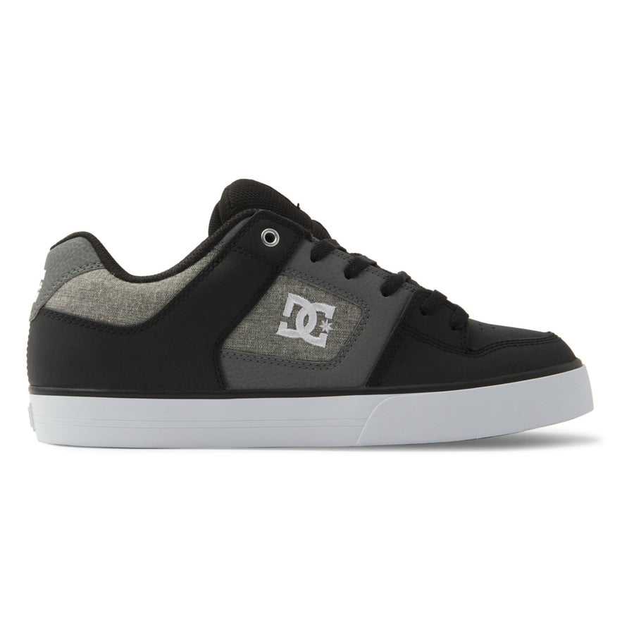 DC Shoes Mens Pure Shoes Black/White/Armor - 300660-KWA BLACK/WHITE/ARMOR Image 1