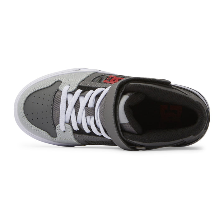 DC Shoes Unisex Kids Pure High Elastic Lace High-Top Shoes Shady Red/Heather Grey - ADBS300324-RH0 RED/HEATHER GREY Image 3