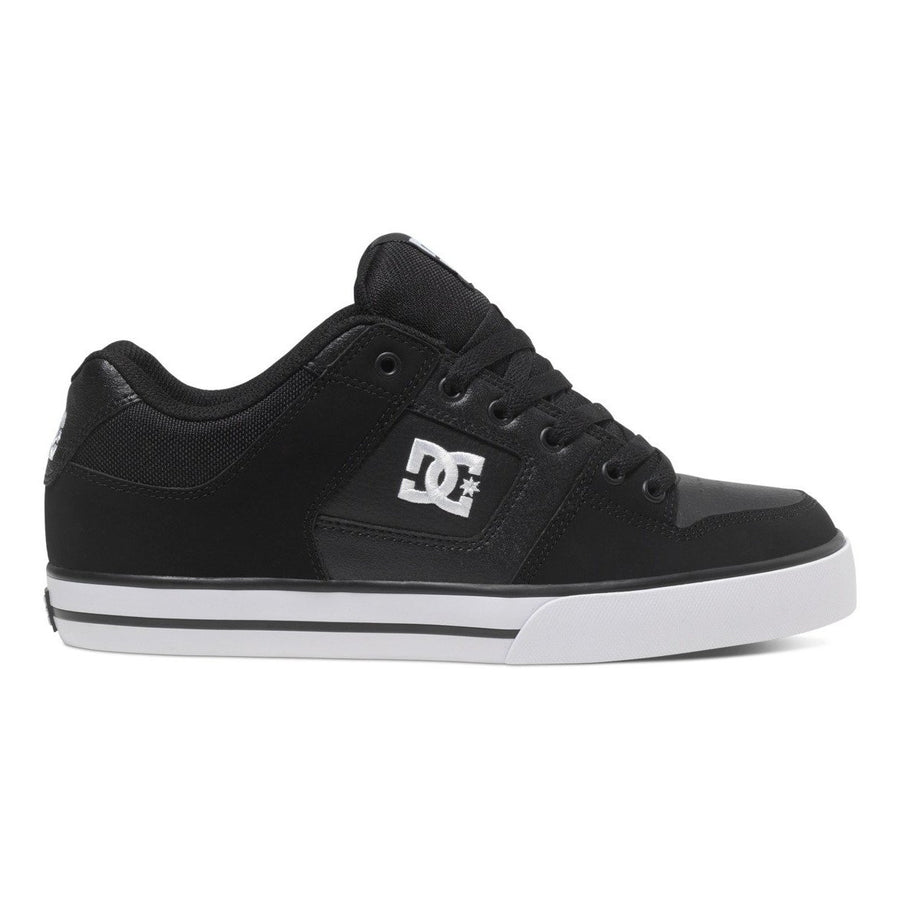 DC Shoes Mens Pure Shoes Black/Black/White - 300660-BLW BLACK/BLACK/WHITE Image 1