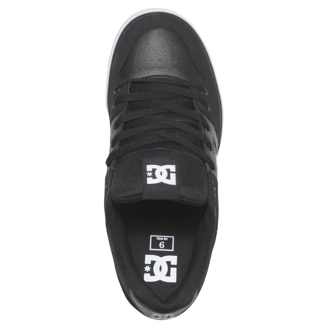 DC Shoes Mens Pure Shoes Black/Black/White - 300660-BLW BLACK/BLACK/WHITE Image 3