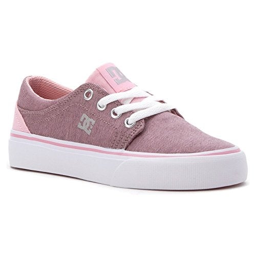 DC Shoes Girls Trase TX SE Skate Shoes Pink/White PINK/WHITE Image 3