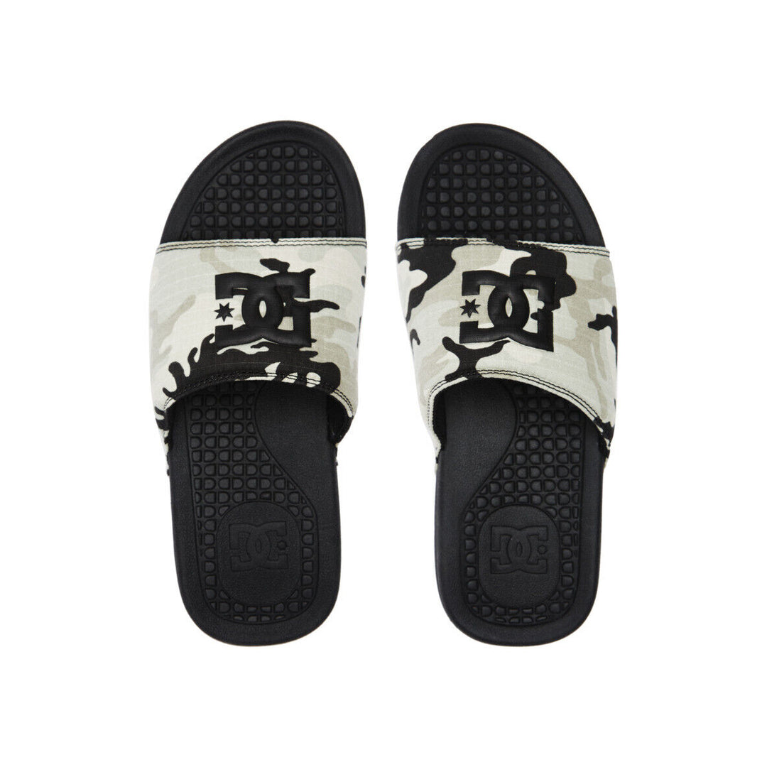 DC Shoes Bolsa Slides Black/Camel Mens ADYL100026-BC1 Comfortable Faux Leather Image 3