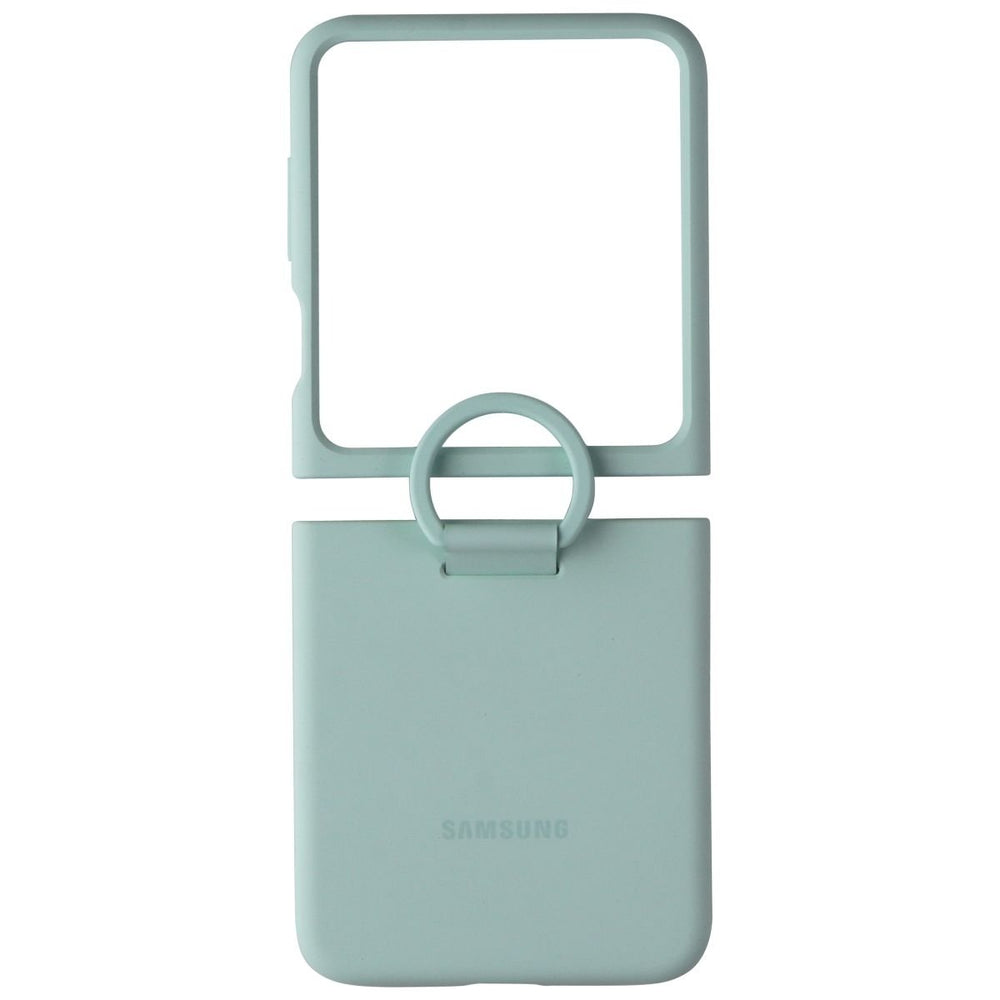 SAMSUNG Official Silicone Cover Case with Ring for Galaxy Z Flip5 - Ocean Green Image 2