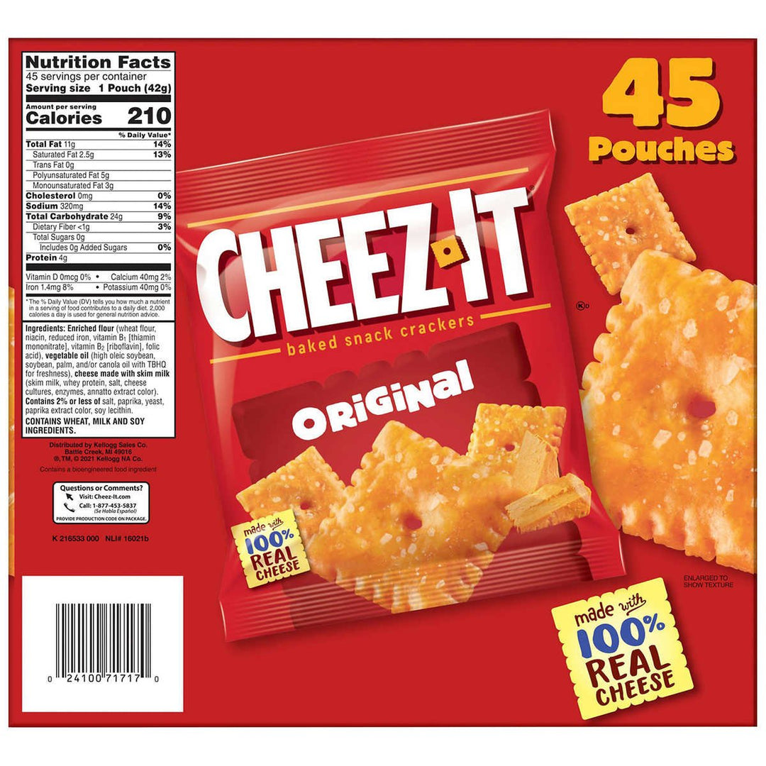 Cheez-It Original Crackers Snack Packs 1.5 Ounce (45 Count) Image 3