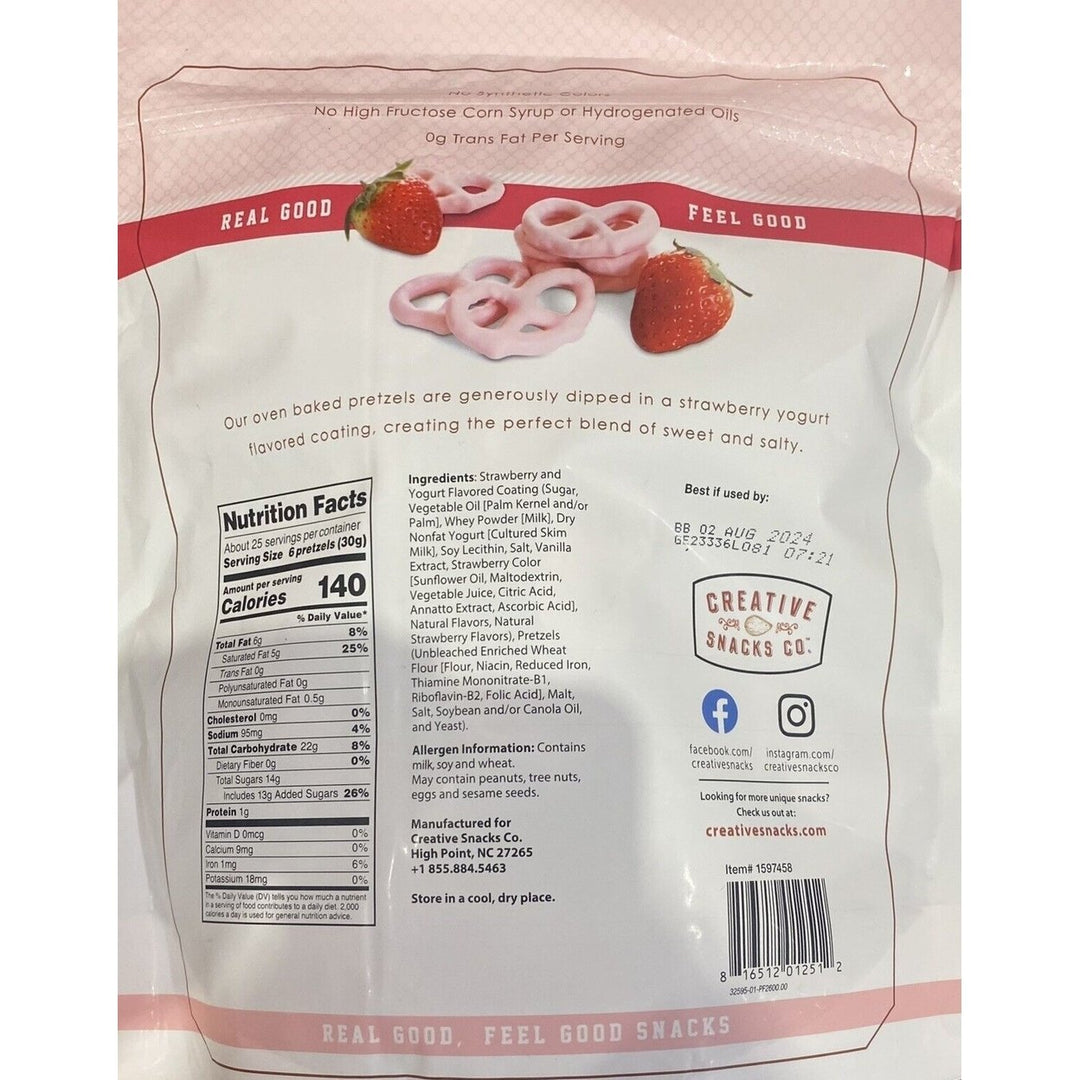 Creative Snacks Co Strawberry and Yogurt Pretzels26 Ounce Image 2