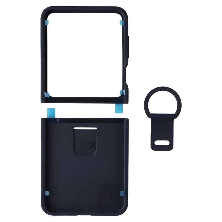 SAMSUNG Official Silicone Cover Case with Ring for Galaxy Z Flip5 - Indigo Blue Image 3