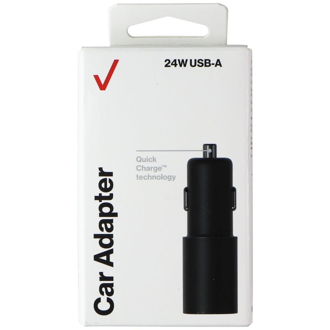 Verizon (24W) Quick Charge USB-A Car Adapter - Black (VPC24WQCBLK-A) Image 1