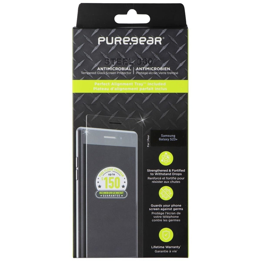 PureGear Steel 360 Tempered Glass Protector for Samsung Galaxy (S23+) - Clear Image 1