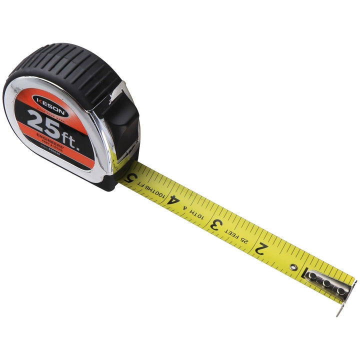 Keson 25-ft Tape Measure Feet and Inches - PG1025 - Silver Image 1