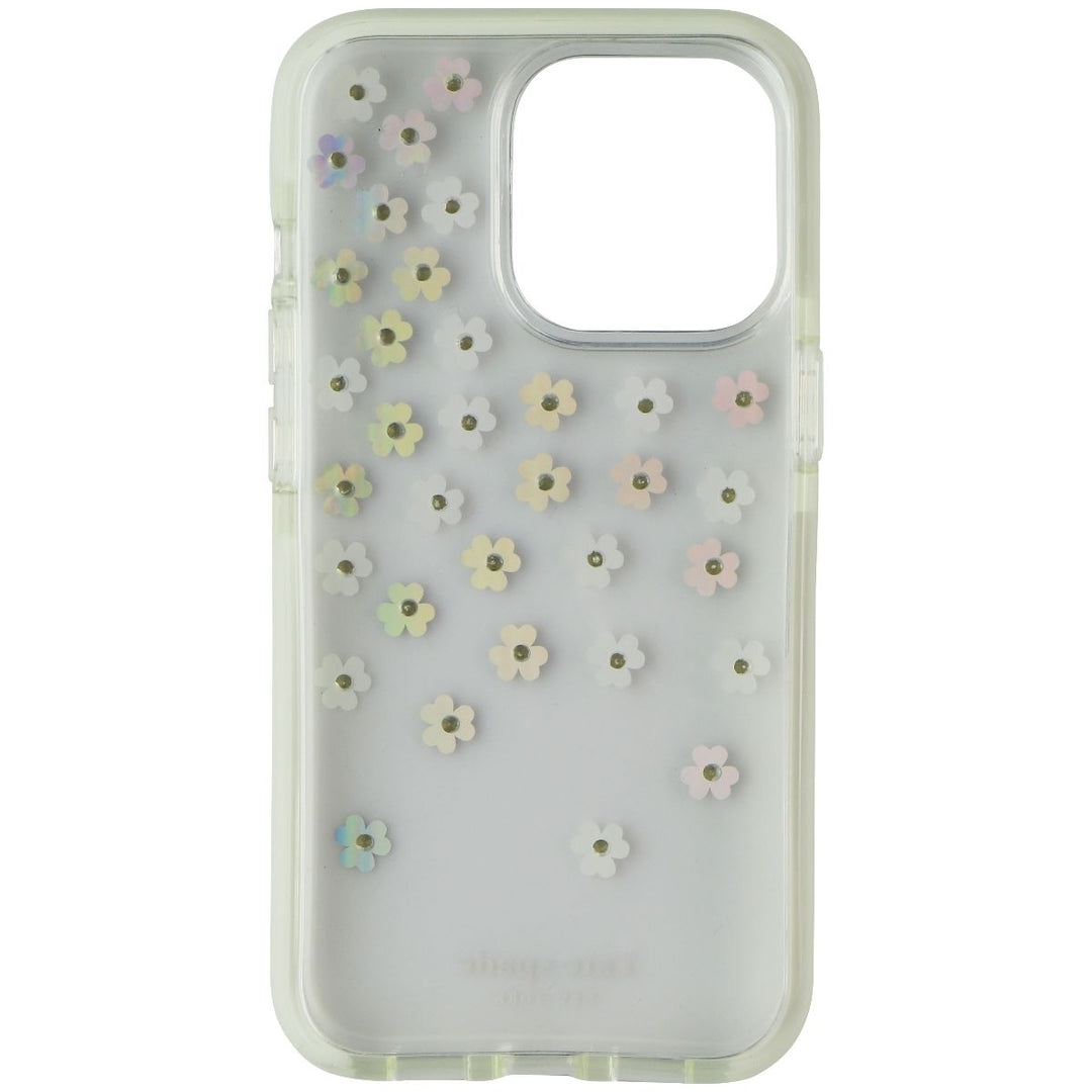 Kate Spade Hardshell Case for iPhone 13 Pro - Iridescent Scattered Flowers Image 3