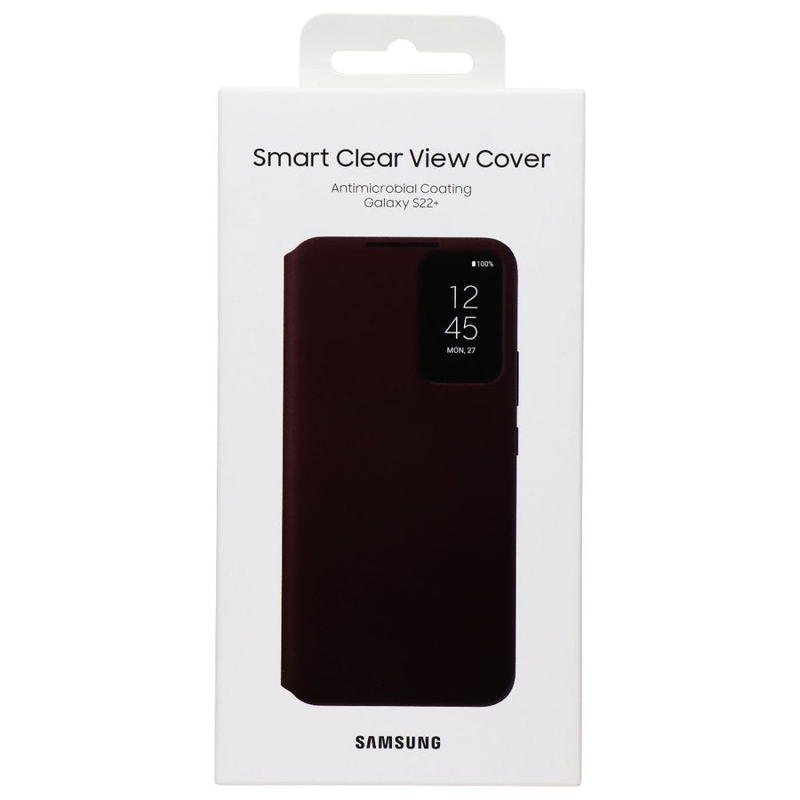 Samsung Official Smart Clear View Cover for Samsung Galaxy S22+ (Burgundy) Image 1