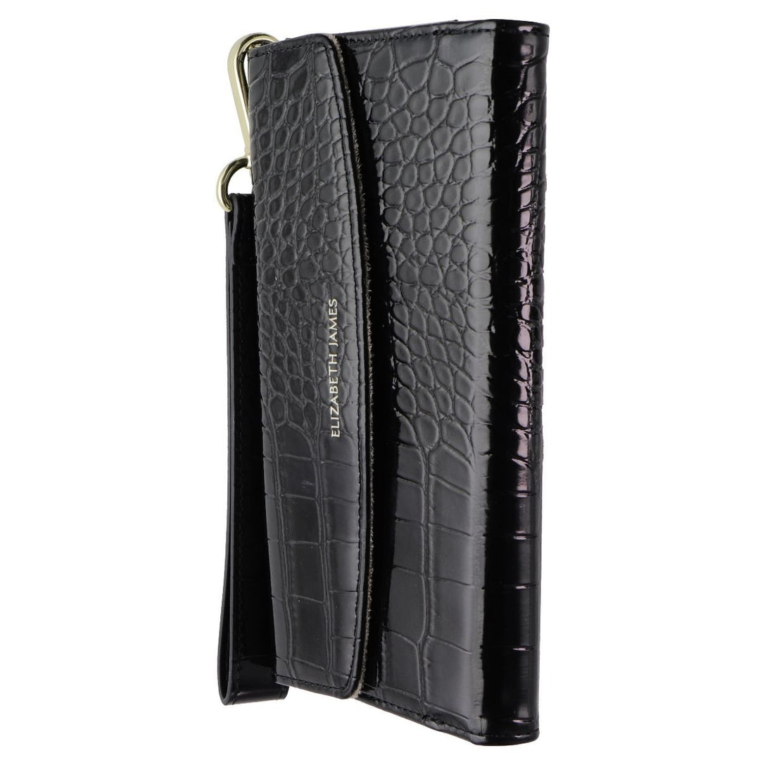 Elizabeth James Wristlet Folio for MagSafe for iPhone 15 Pro Max - Black Croc Image 1