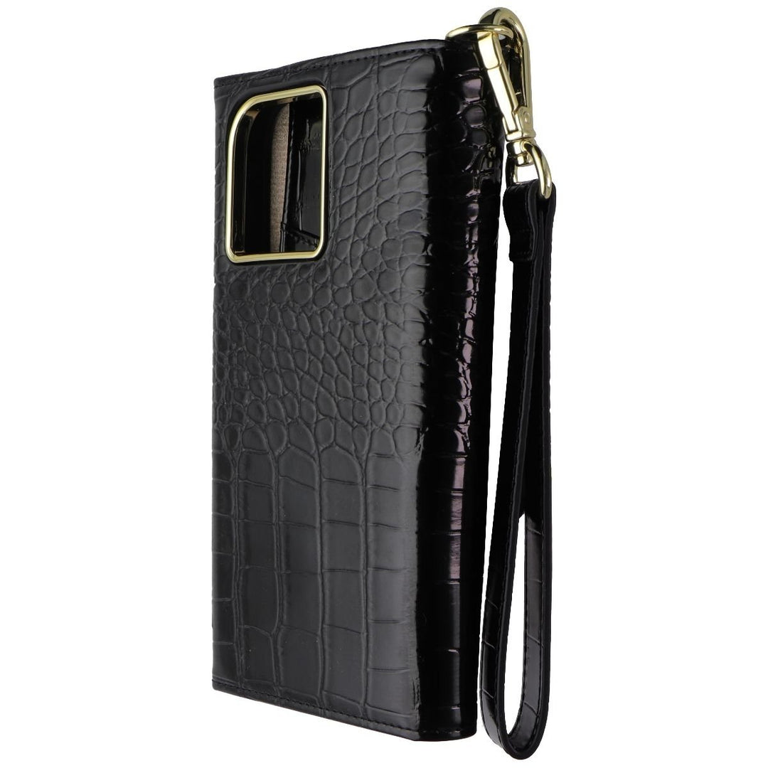 Elizabeth James Wristlet Folio for MagSafe for iPhone 15 Pro Max - Black Croc Image 6