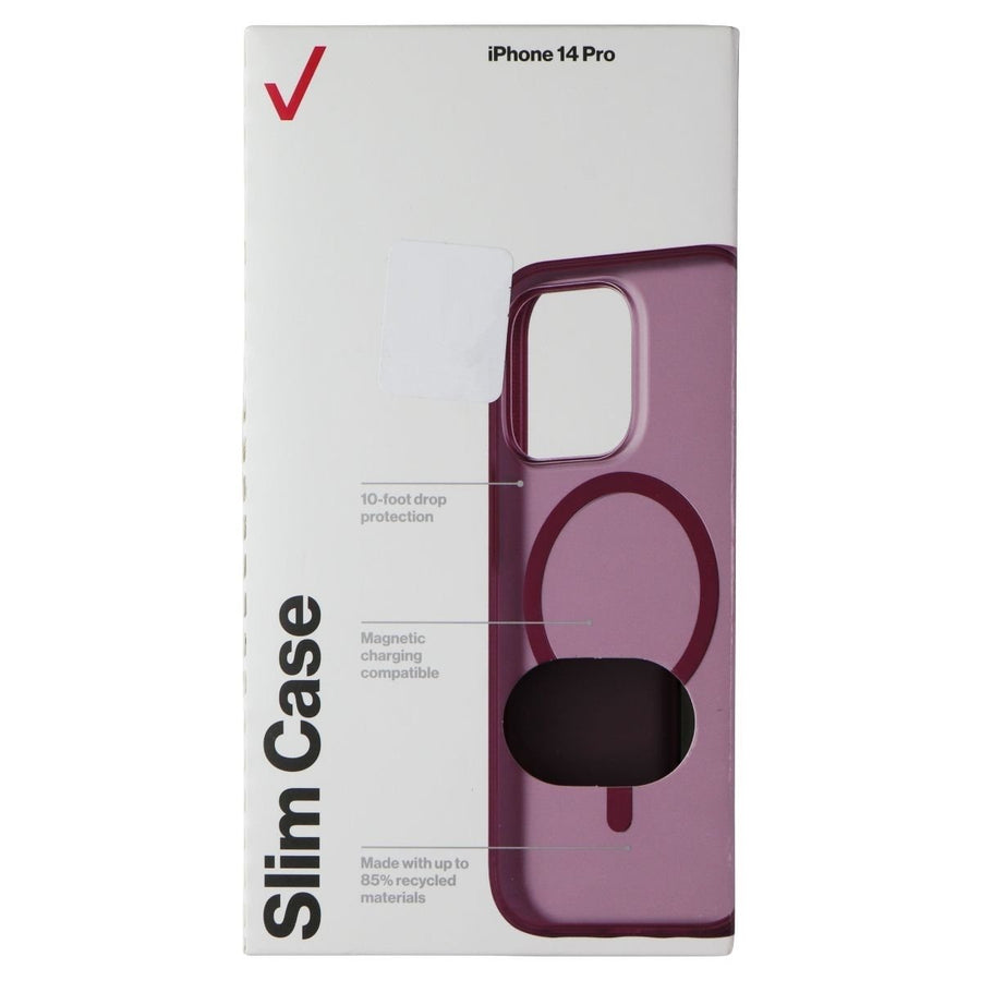 Verizon Slim Sustainable Case for MagSafe for iPhone 14 Pro - Zinfandel (Purple) Image 1