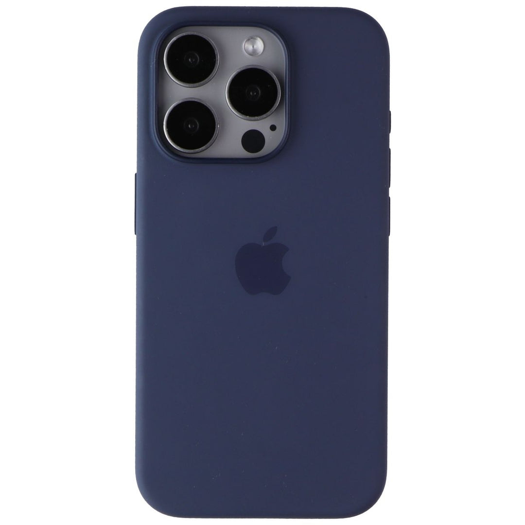 Apple Silicone Case for MagSafe for Apple iPhone 15 Pro Smartphones - Storm Blue Image 2