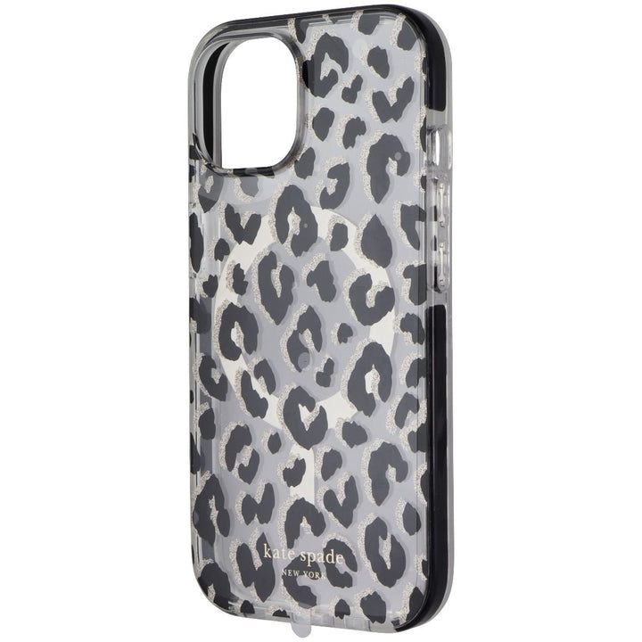 Kate Spade Case for MagSafe for Apple iPhone 15 - City Leopard Black Image 1