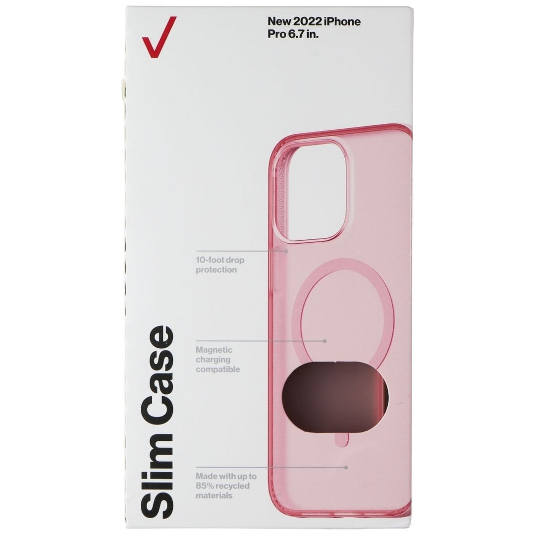 Verizon Slim Case for MagSafe for iPhone 14 Pro Max - Rose Cloud (Pink) Image 1