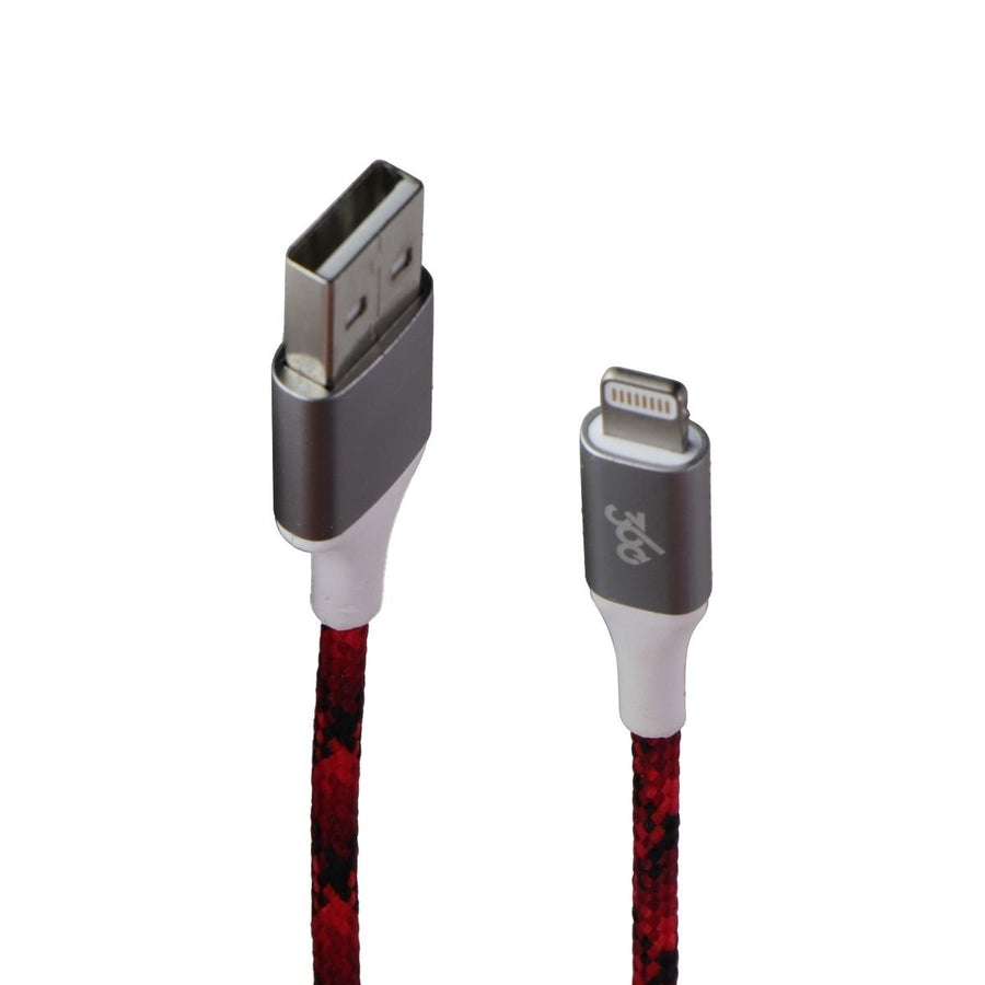 360 (4ft) HabitatCharge USB-A to 8-Pin Lightning Braided Cable - Crimson Image 1