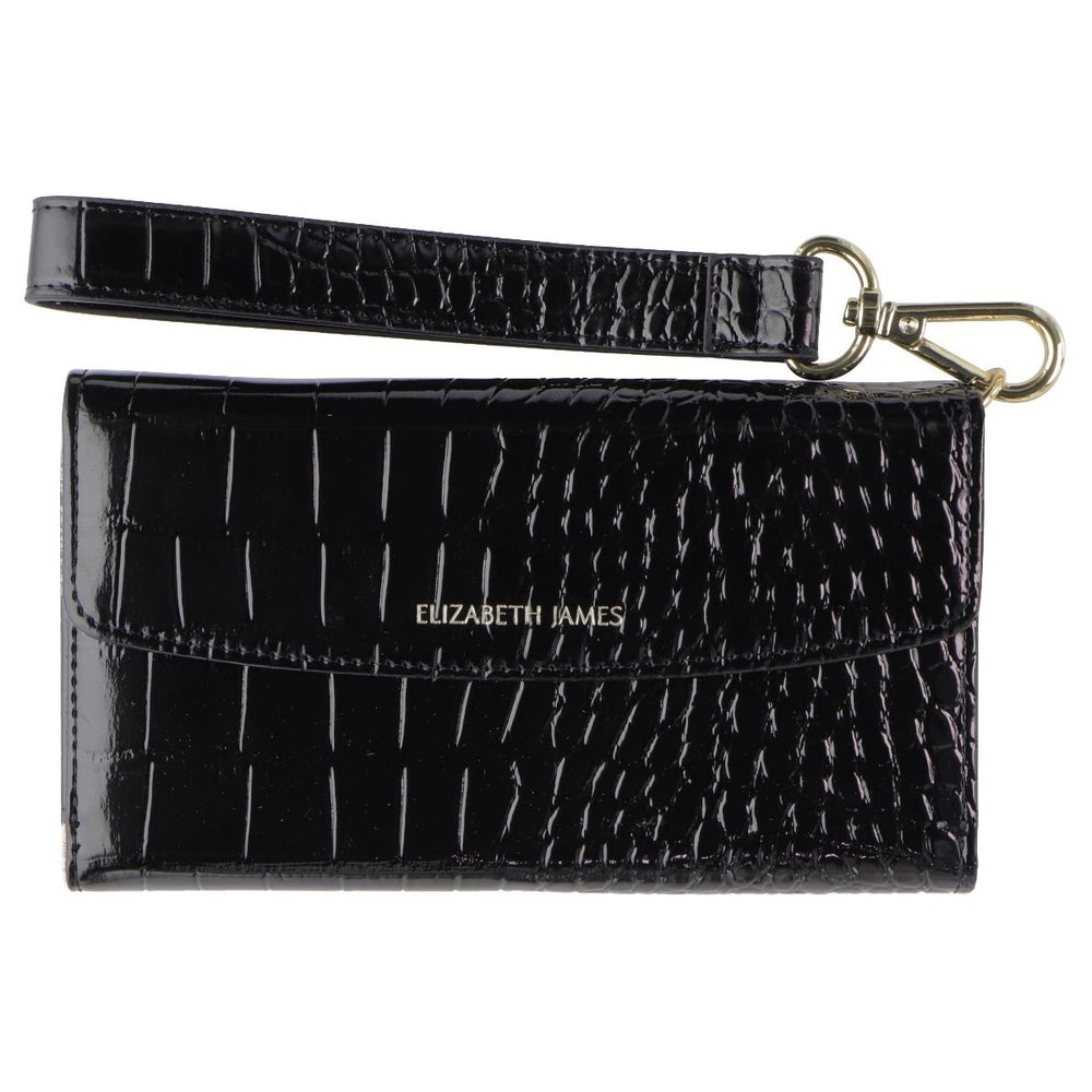 Elizabeth James Wristlet Folio for MagSafe for iPhone 15/14/13 - Black Croc Image 2