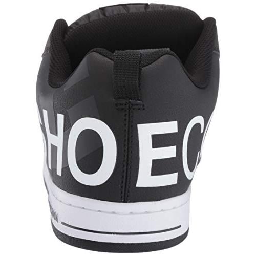 DC Shoes Mens Court Graffik SE Shoes White/Black/White Print - 300927-WBW WHITE/BLACK/WHITE PRINT Image 3