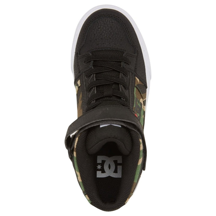 DC Shoes Kids Pure High Elastic Lace High-Top Shoes Black Camo - ADBS300324-BLO Black Camo Image 3