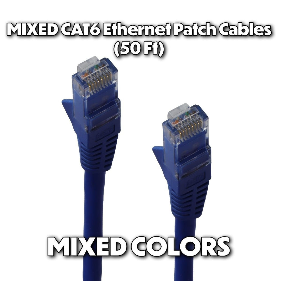 Mixed / Generic (50-Ft) CAT6 Ethernet Patch Cable - Mixed Colors Image 1