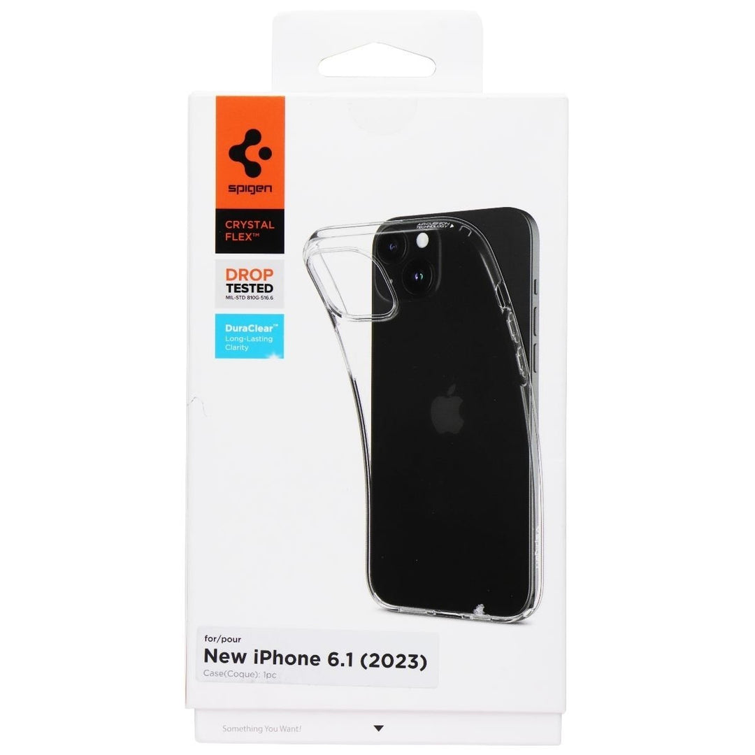 Spigen Crystal Flex Case for iPhone 15 - Clear Image 1