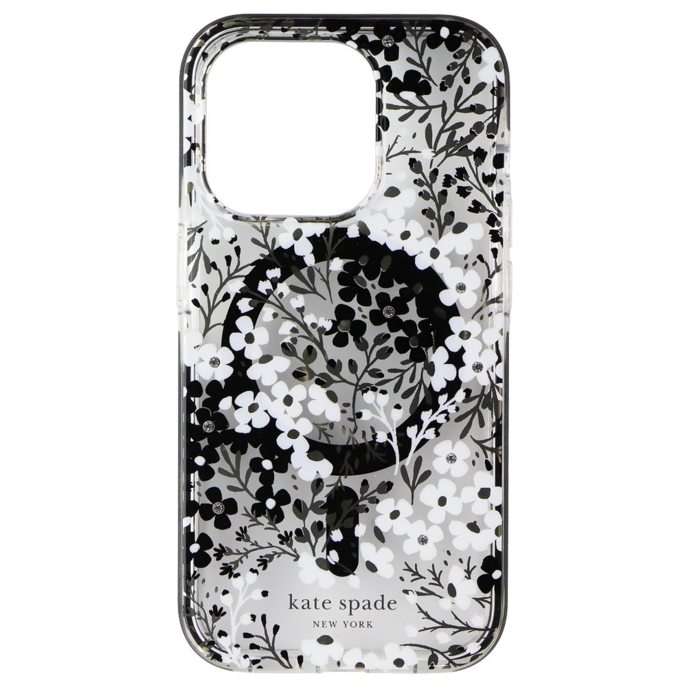 Kate Spade Case for MagSafe for iPhone 15 Pro - Multi Floral Black and White Image 2