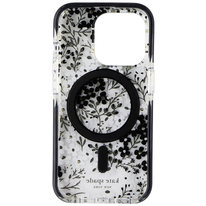 Kate Spade Case for MagSafe for iPhone 15 Pro - Multi Floral Black and White Image 3