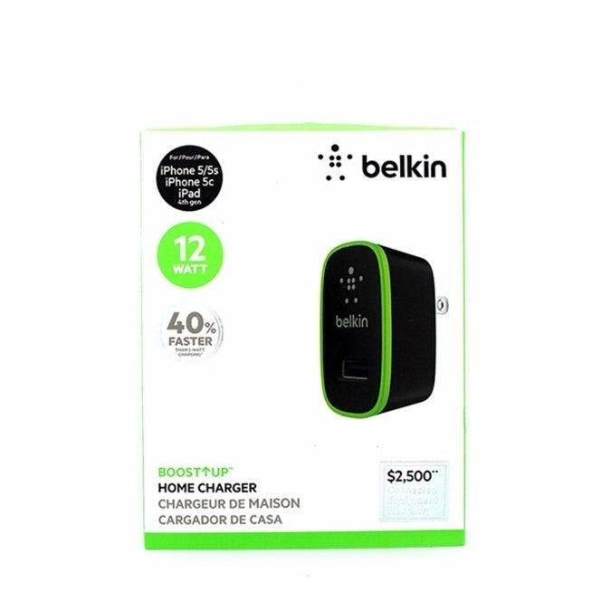 Belkin 12 Watt Boost Up Home Charger Adapter Black Image 1