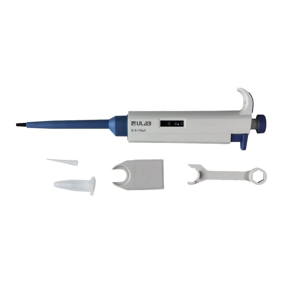 ULAB Single Channel Pipettor with 1000 Vol.10 l Pipette Tips (ULH1019) Image 1