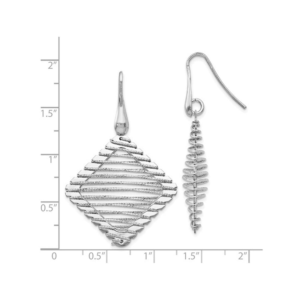 Sterling Silver Dangle Shepherd Hook Earrings Image 2