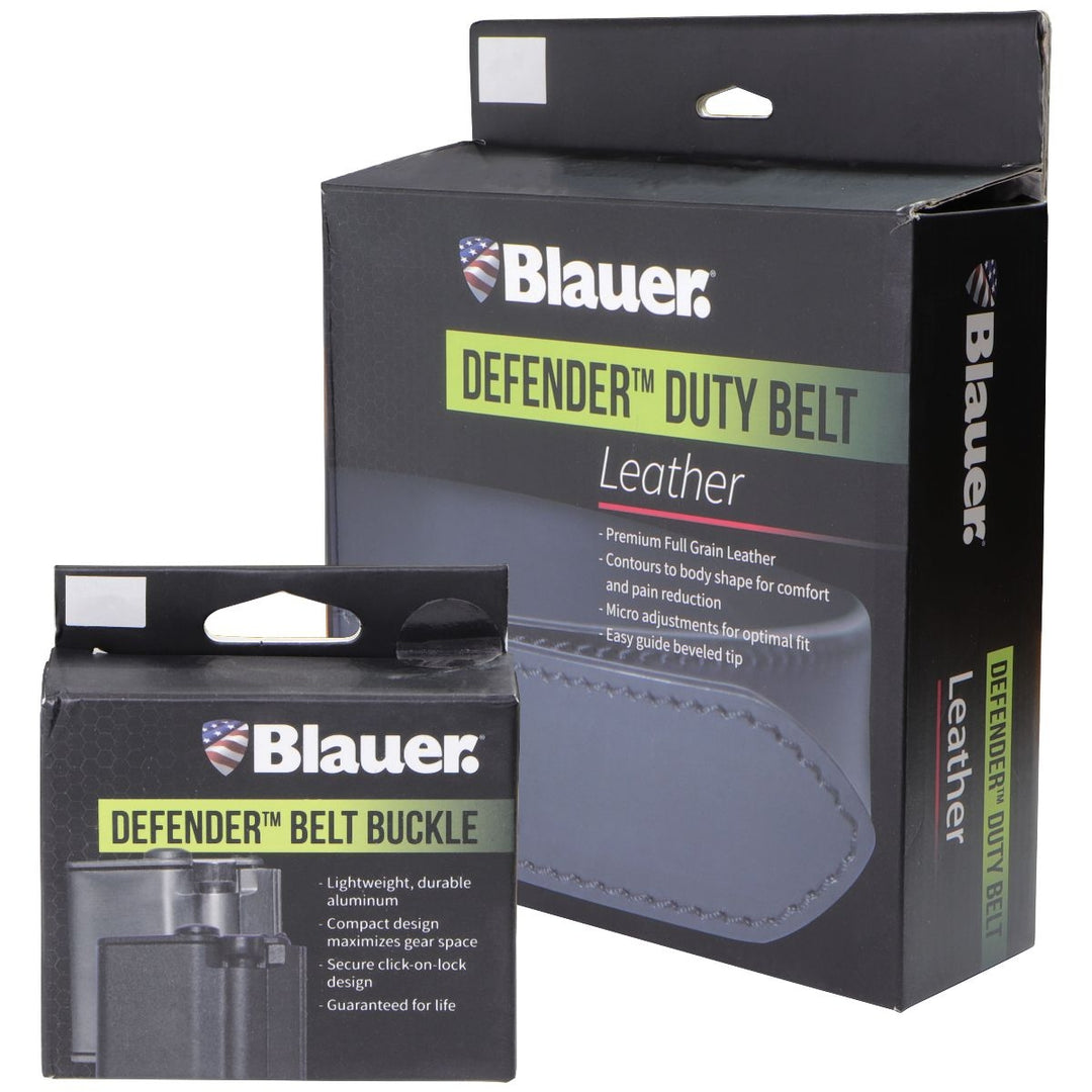 Blauer. DEFENDER Premium Leather Duty Belt and Buckle Combo (Size 40) B011/BB001 Image 1