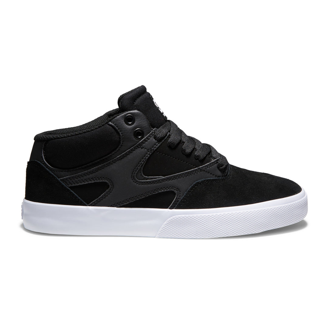 DC Shoes Mens Kalis Vulc Mid Shoes Black/Black/White - ADYS300622-XKKW BLACK/BLACK/WHITE Image 1