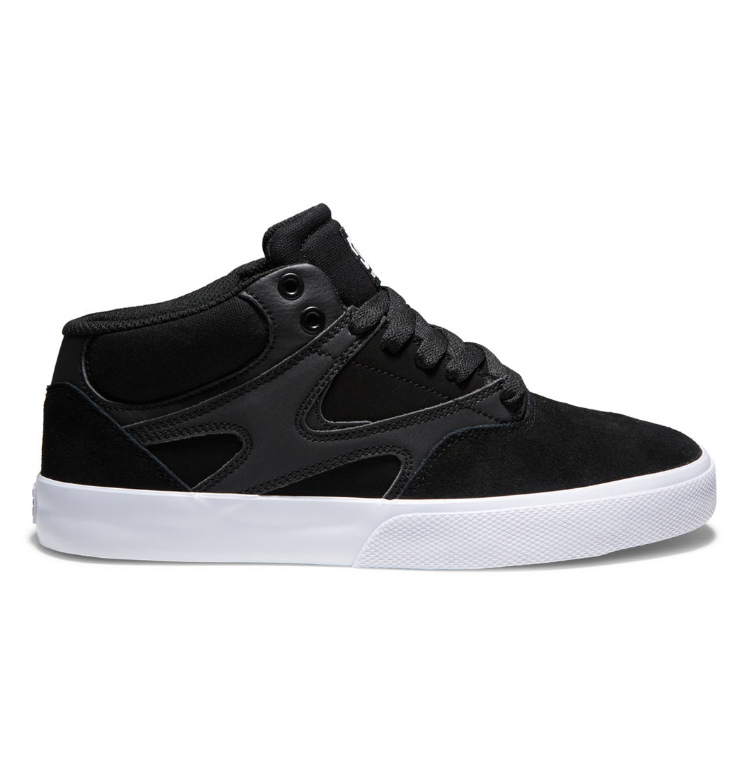 DC Shoes Mens Kalis Vulc Mid Shoes Black/Black/White - ADYS300622-XKKW BLACK/BLACK/WHITE Image 1