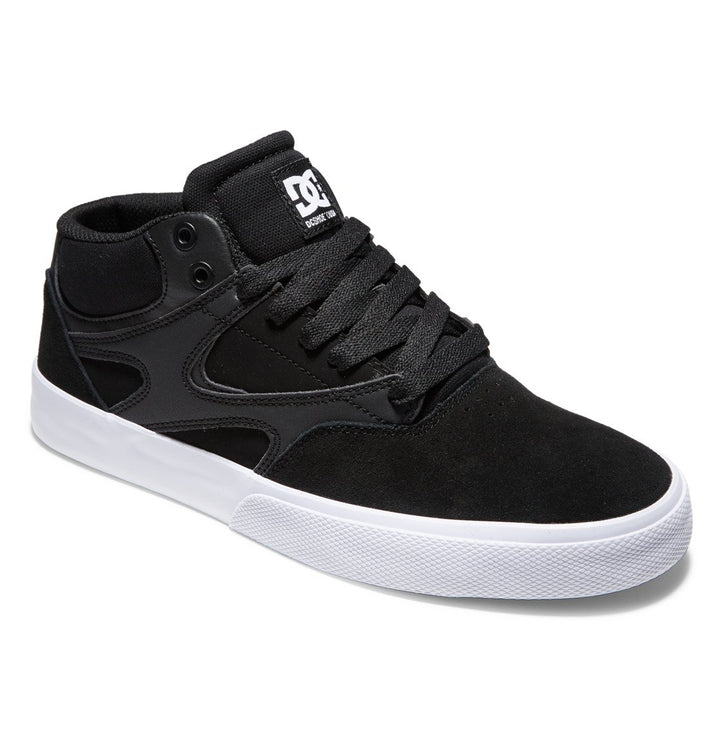 DC Shoes Mens Kalis Vulc Mid Shoes Black/Black/White - ADYS300622-XKKW BLACK/BLACK/WHITE Image 2