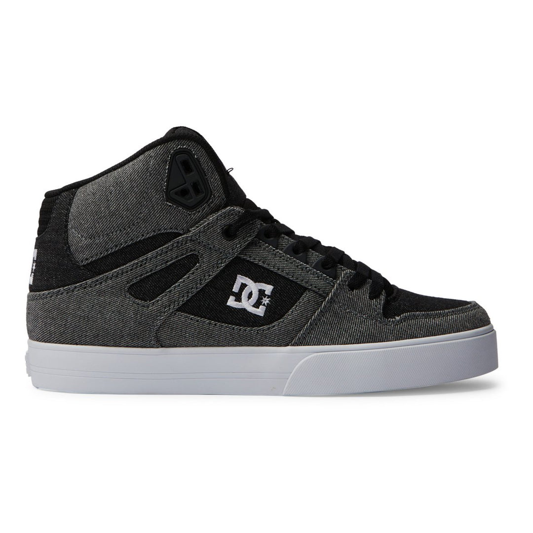 DC Shoes Mens Pure Cupsole High-Top Shoes Black Denim - ADYS400046-BDM BLACK DENIM Image 1