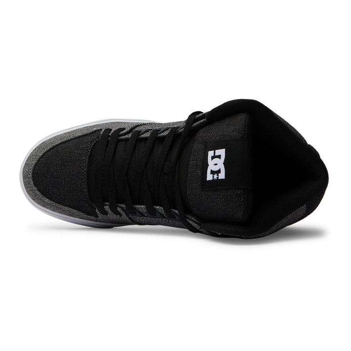 DC Shoes Mens Pure Cupsole High-Top Shoes Black Denim - ADYS400046-BDM BLACK DENIM Image 4