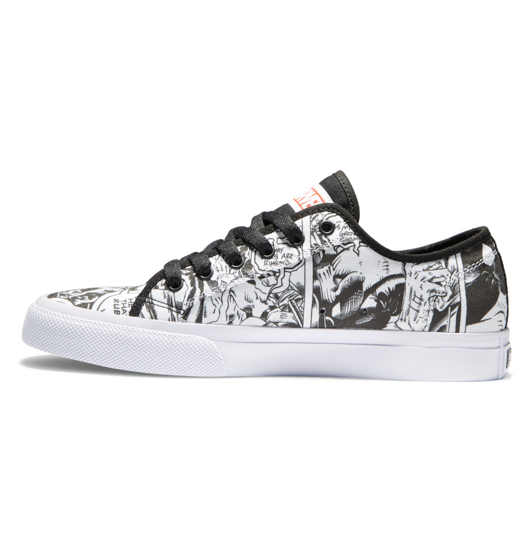 DC Shoes Mens Deadpool Court Graffik Shoes Black/White/Red - ADYS300750-XKWR BLACK/WHITE/RED Image 3