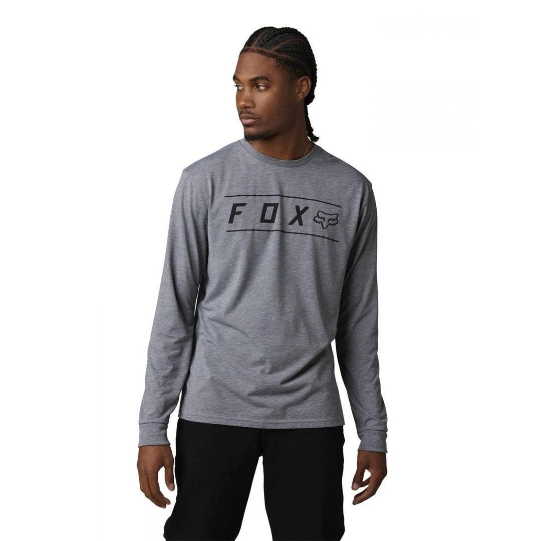 Fox Racing Mens Pinnacle Long Sleeve Tech Tee HEATHER GRAPHITE Image 4