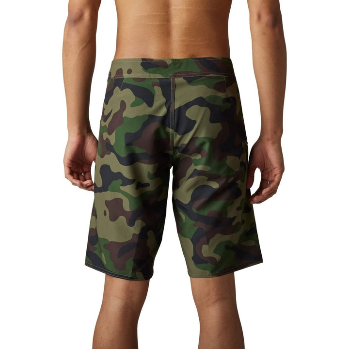 Fox Racing Mens Camo Boardshorts 21" Green Stretch Overhead Swimwear Size M Image 3