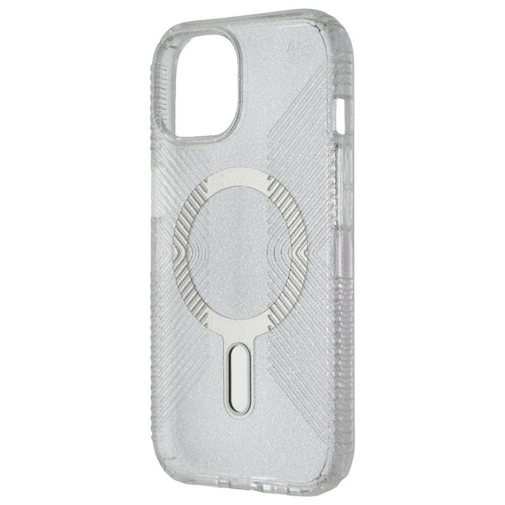 Speck Presidio Lux Grip for MagSafe for iPhone 15/14/13 - Clear Glitter Image 1