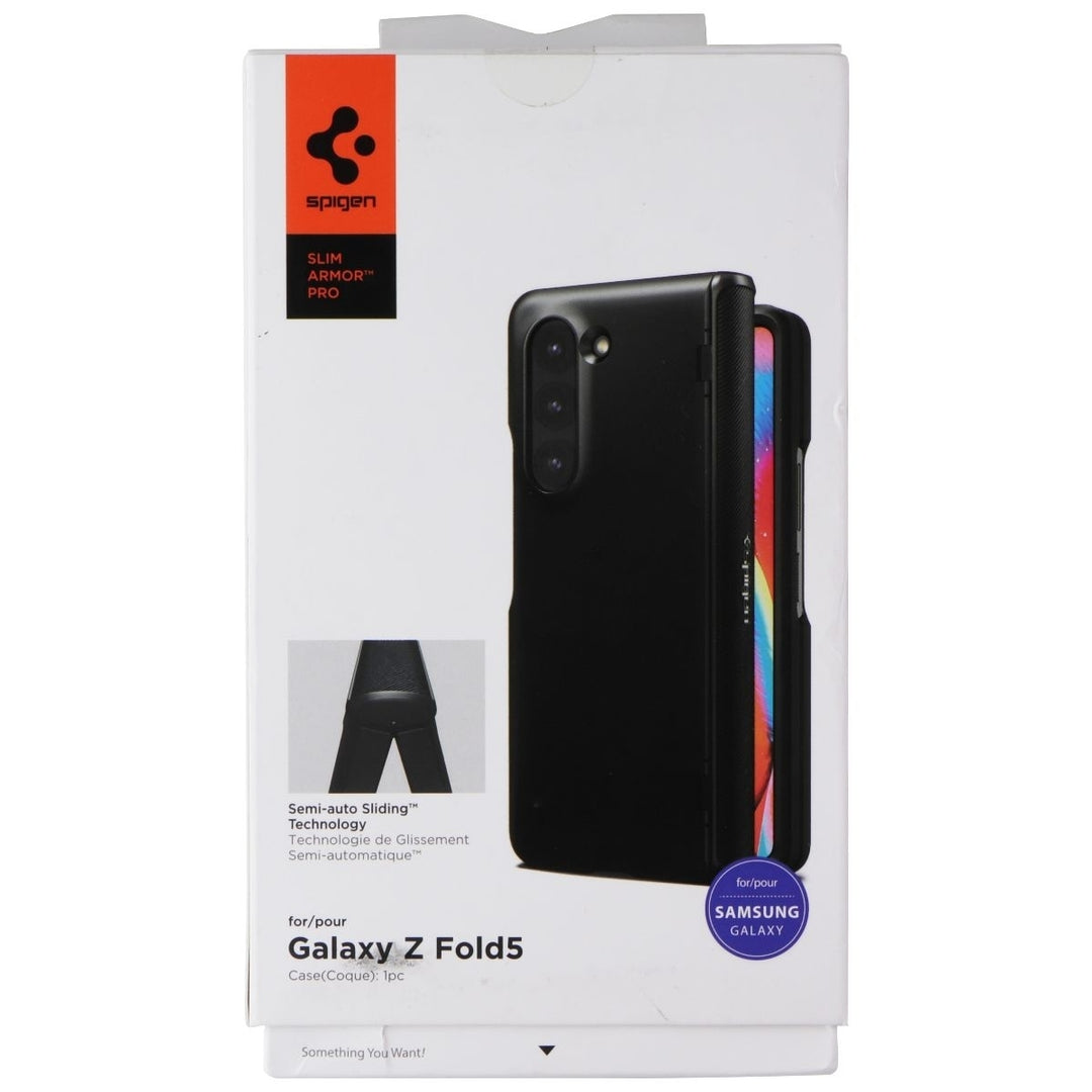 Spigen Slim Armor Pro Series Case for Samsung Galaxy Z Fold5 - Black Image 1